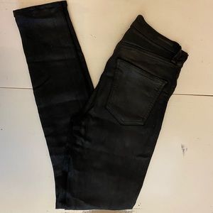 Citizens Wax Black “leather-look” Skinny Jeans